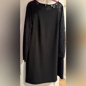 A-Line Dress with Lace Sleeves